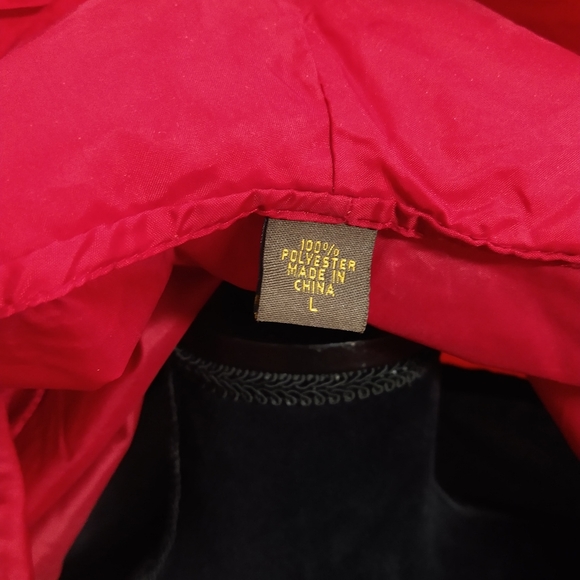Deep Red and Black Quarter Zip Pull Over Windbreaker - Picture 7 of 9